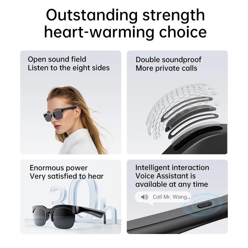 AI Bluetooth 6.0 Smart Glasses | Music, Calls & AI Translation | Long Battery Life