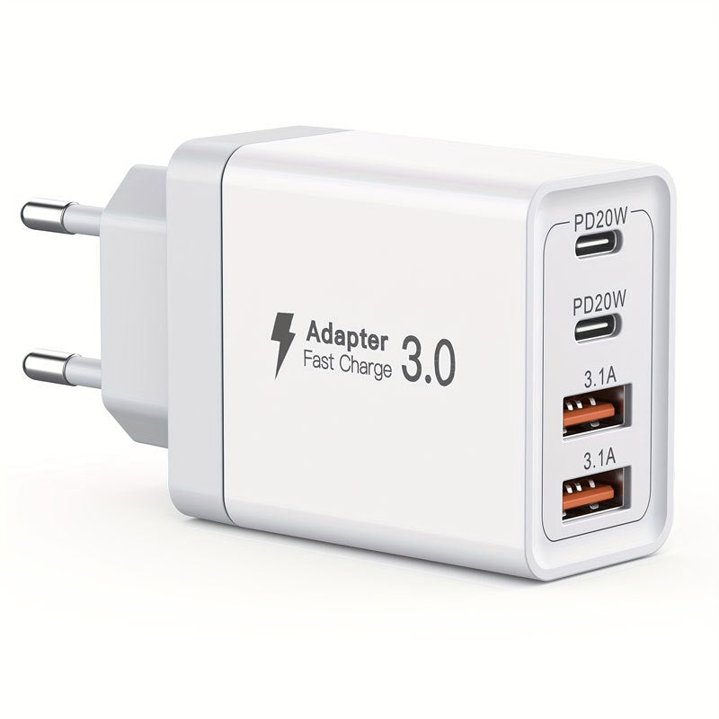 40W Multi-Port Fast Charger | USB-C & USB-A | iPhone & Android Compatible