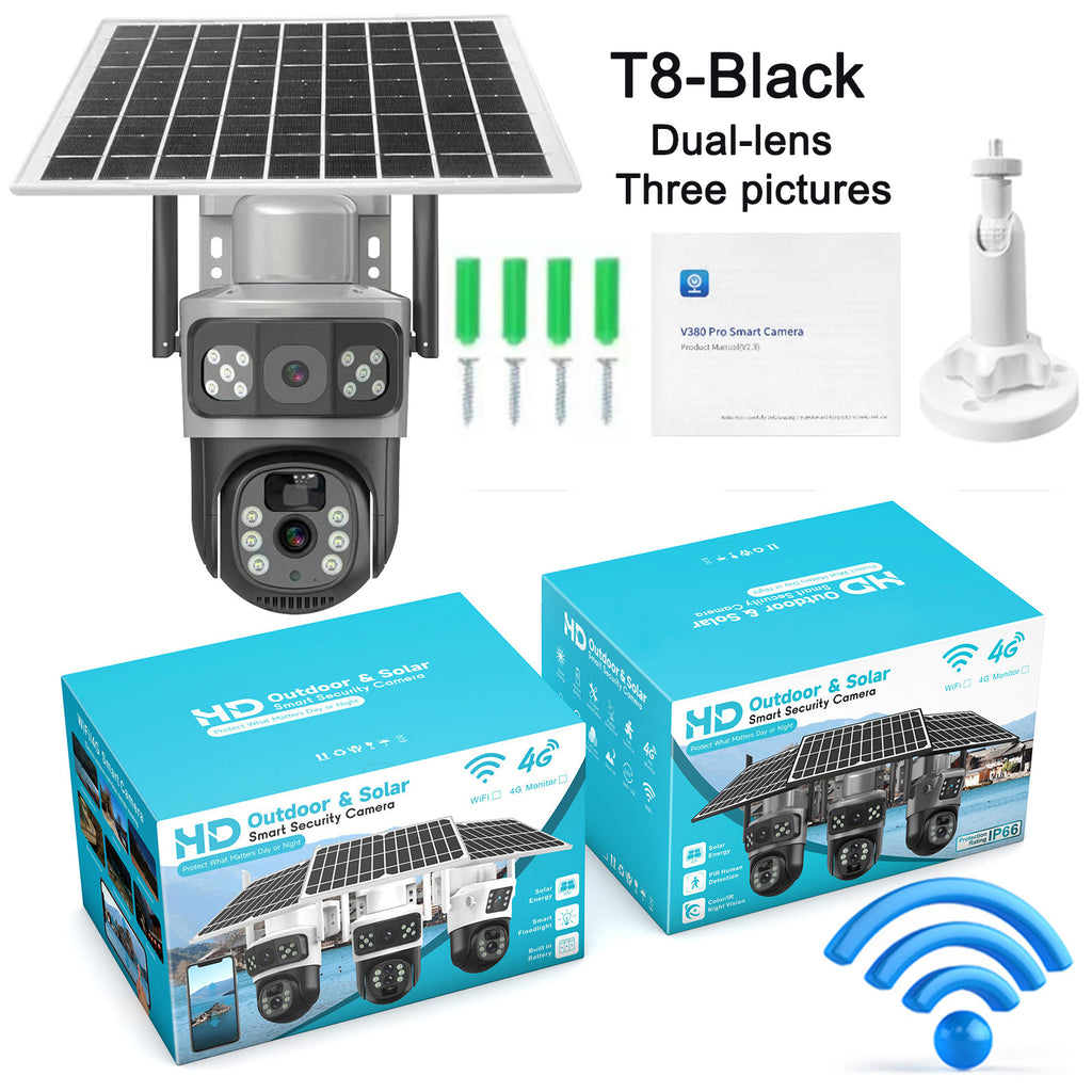 Solar WiFi Security Camera | Dual-Screen | 10x Zoom | Wireless Monitor